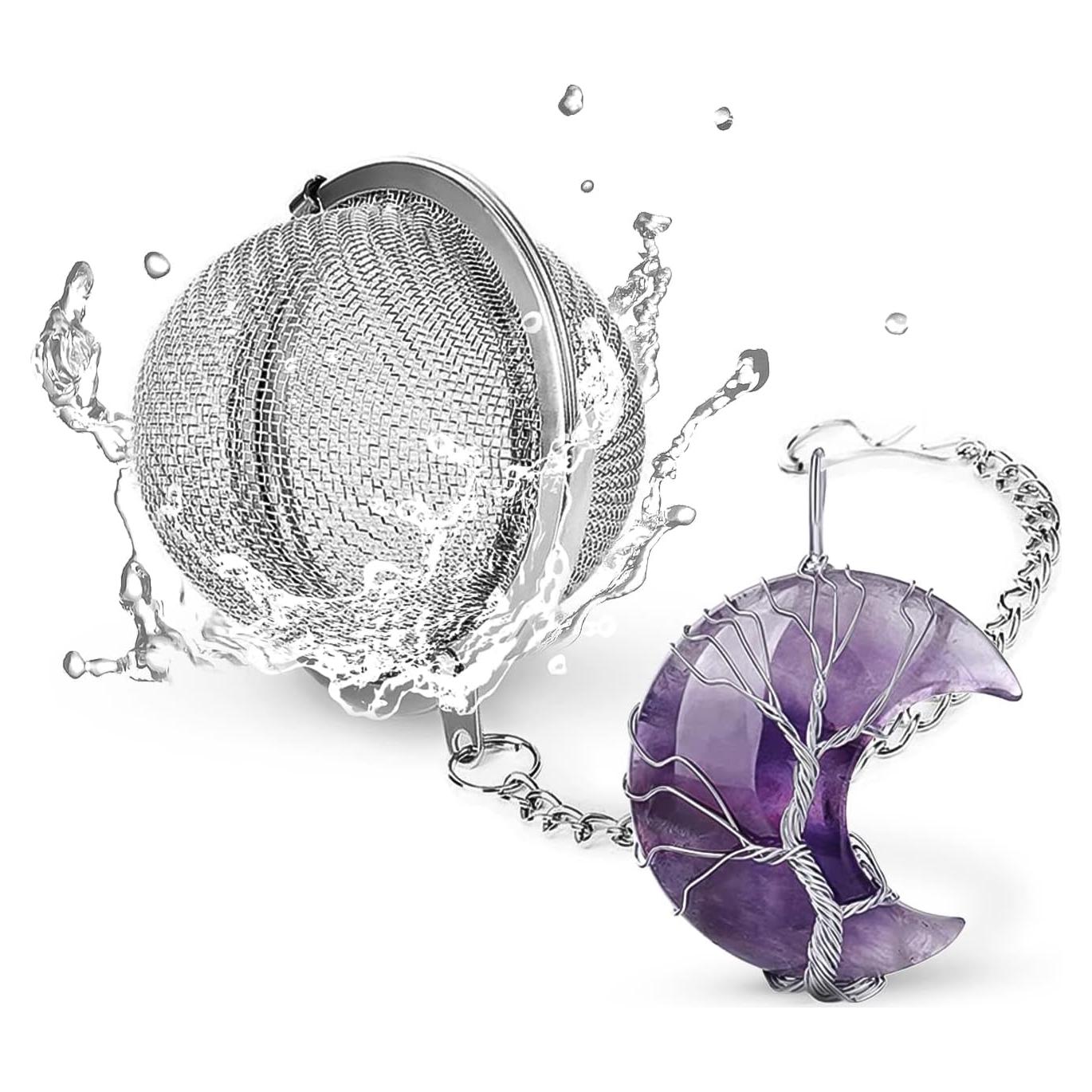 Infusor de Té NSTaygate con Cristal de Amatista 5.3 cm