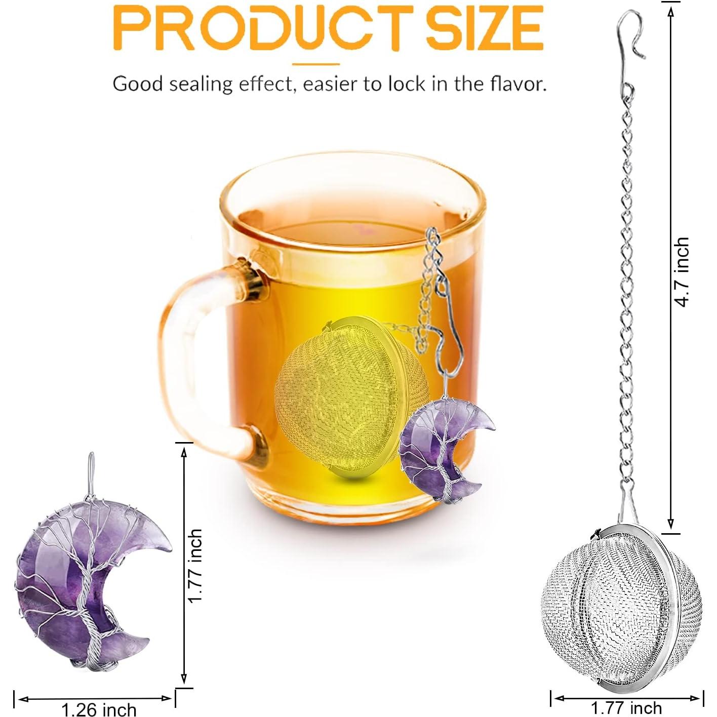 Infusor de Té NSTaygate con Cristal de Amatista 5.3 cm