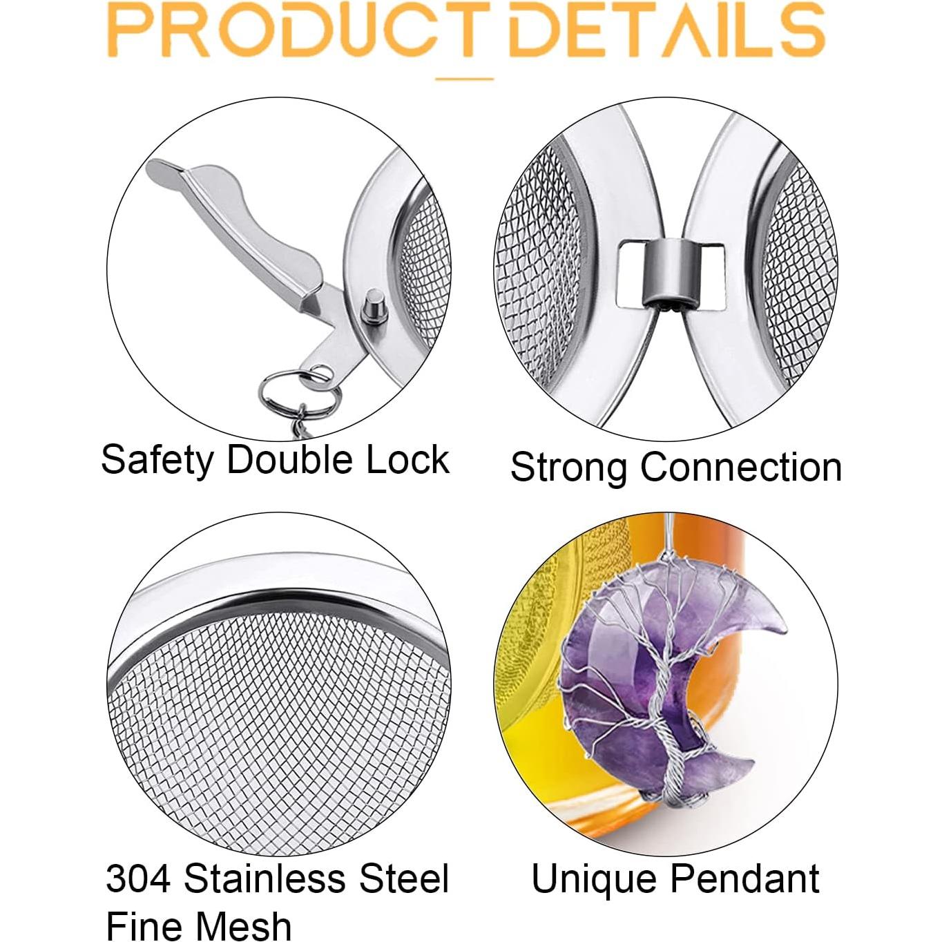 Infusor de Té NSTaygate con Cristal de Amatista 5.3 cm