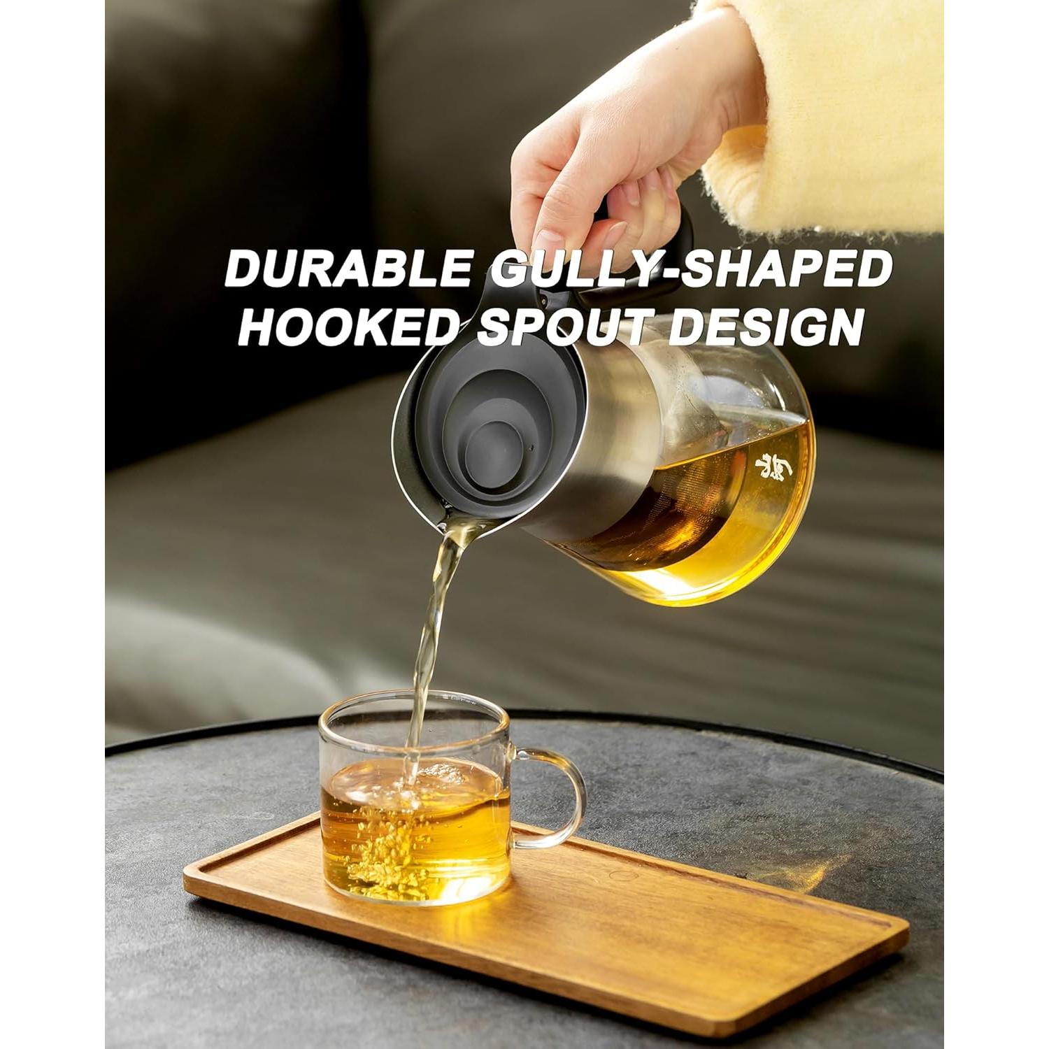 Tetera de Vidrio ZENS con Infusor 0.68L Acero Inoxidable