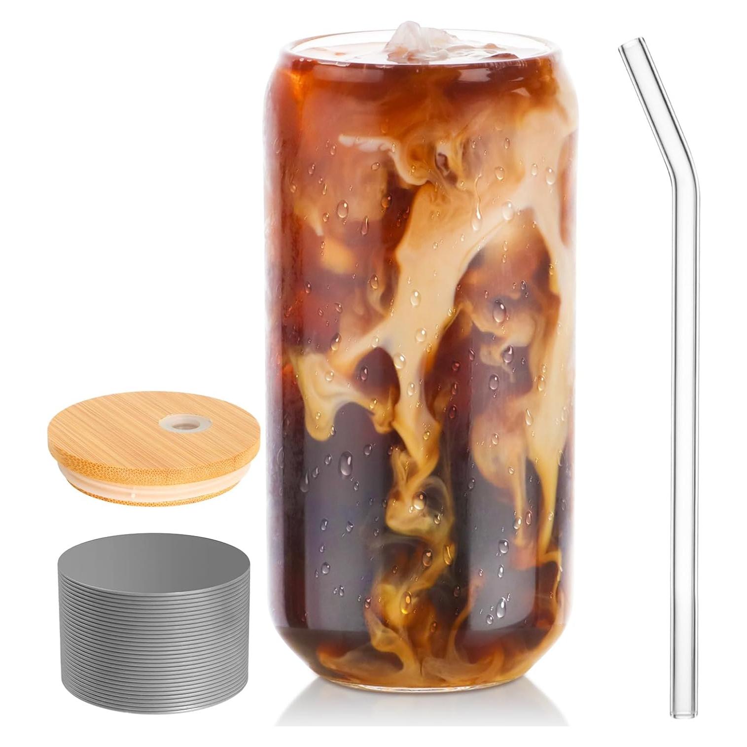 Vaso BEWAVE 473ml en Forma de Lata con Tapa y Popote