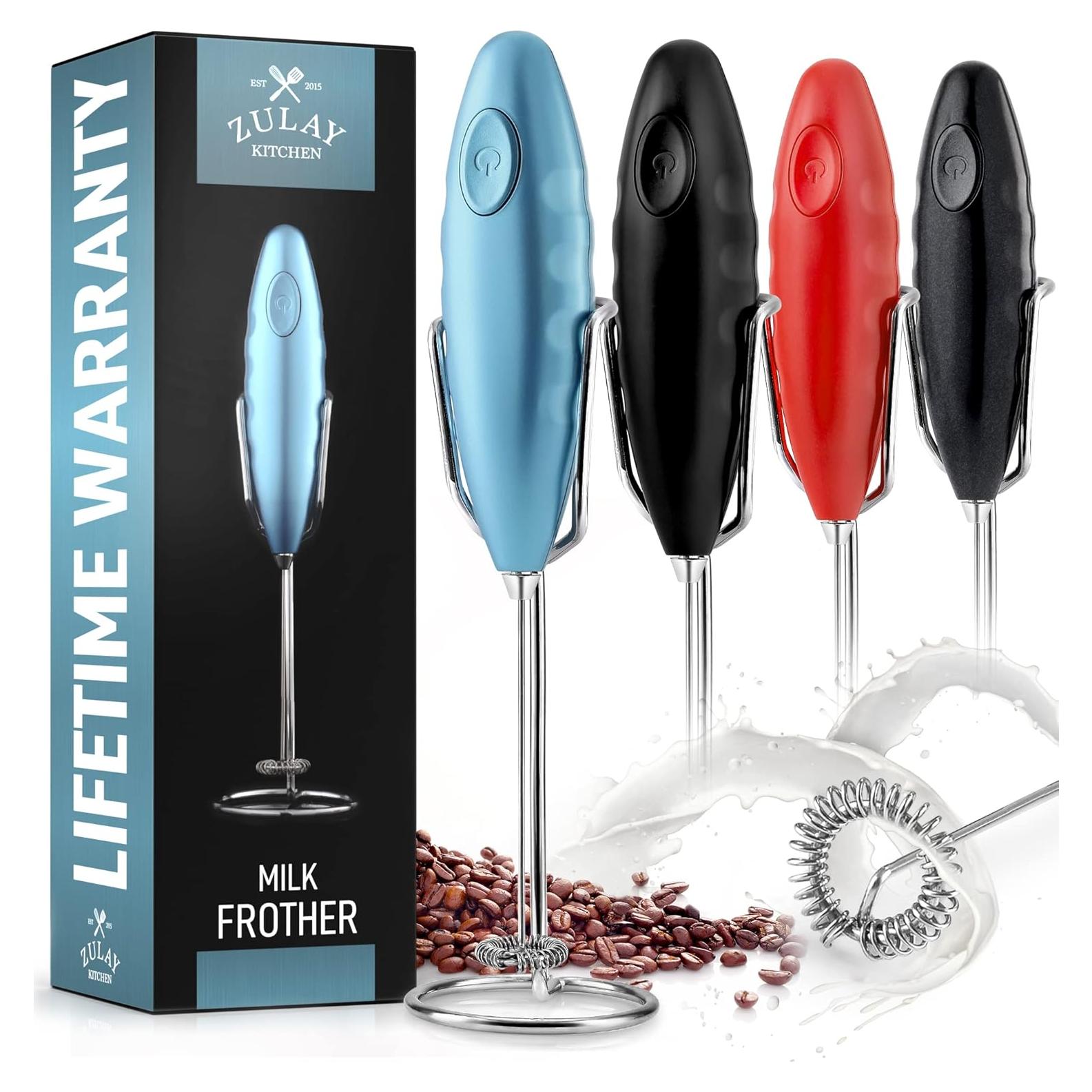 Espumador de Leche Zulay Doble Agarre 14000 RPM Acero Inoxidable