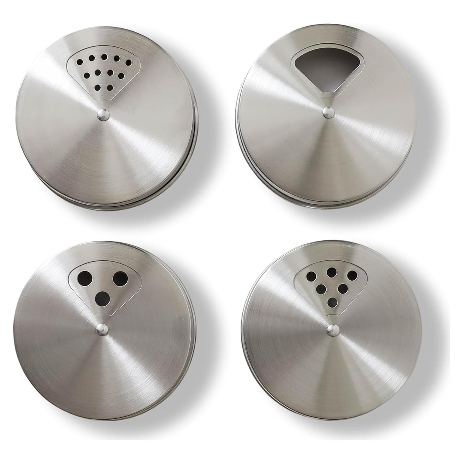 Tapa de Especias Ajustable ByteX Acero Inoxidable Paquete de 4