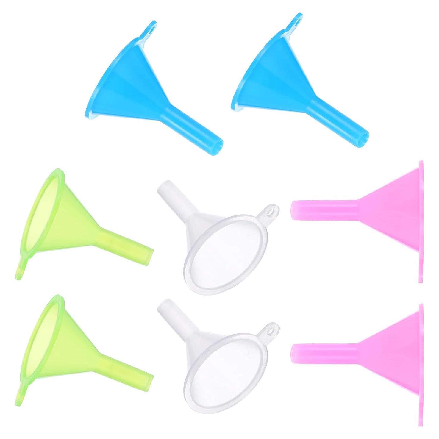 16 Mini Embudos de Plástico Grado Alimenticio Hpmjz - Colores Variados