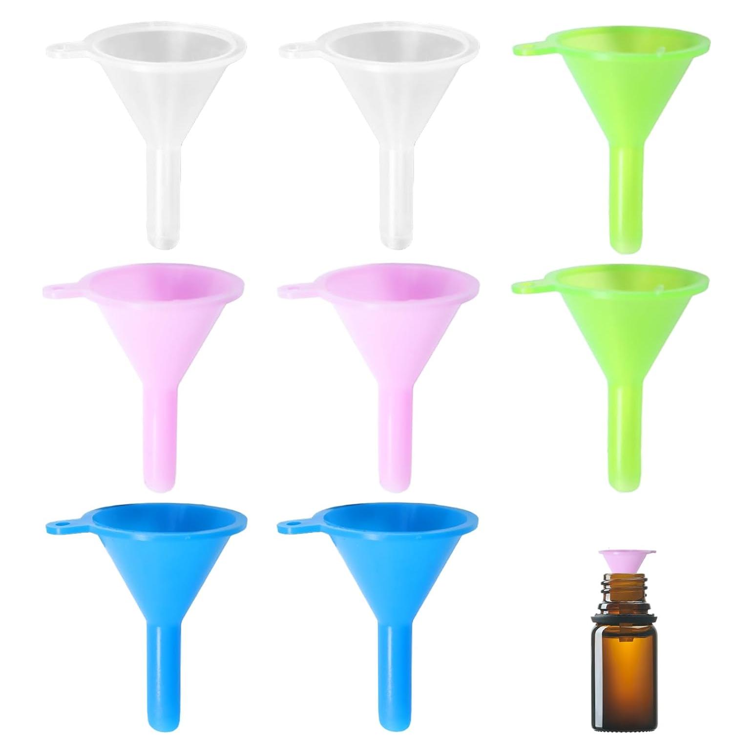 8 Mini Embudos de Plástico Gallipower para Botellas Pequeñas