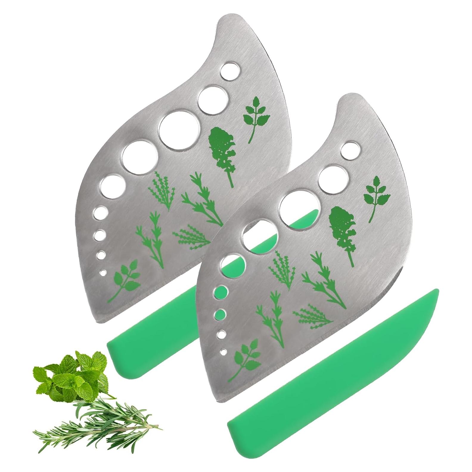 Deshojador de Hierbas 2 Pcs COLIVOX Acero Inoxidable Verde