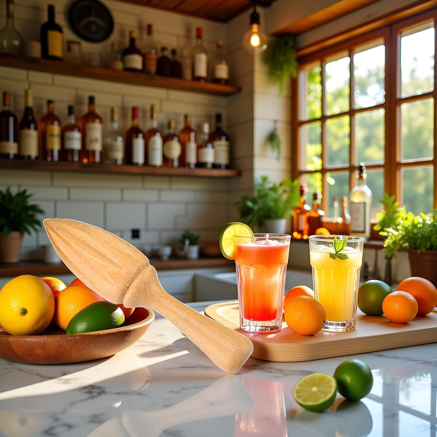 Exprimidor Manual de Cítricos SquarezhenBo - Madera Ergonómica