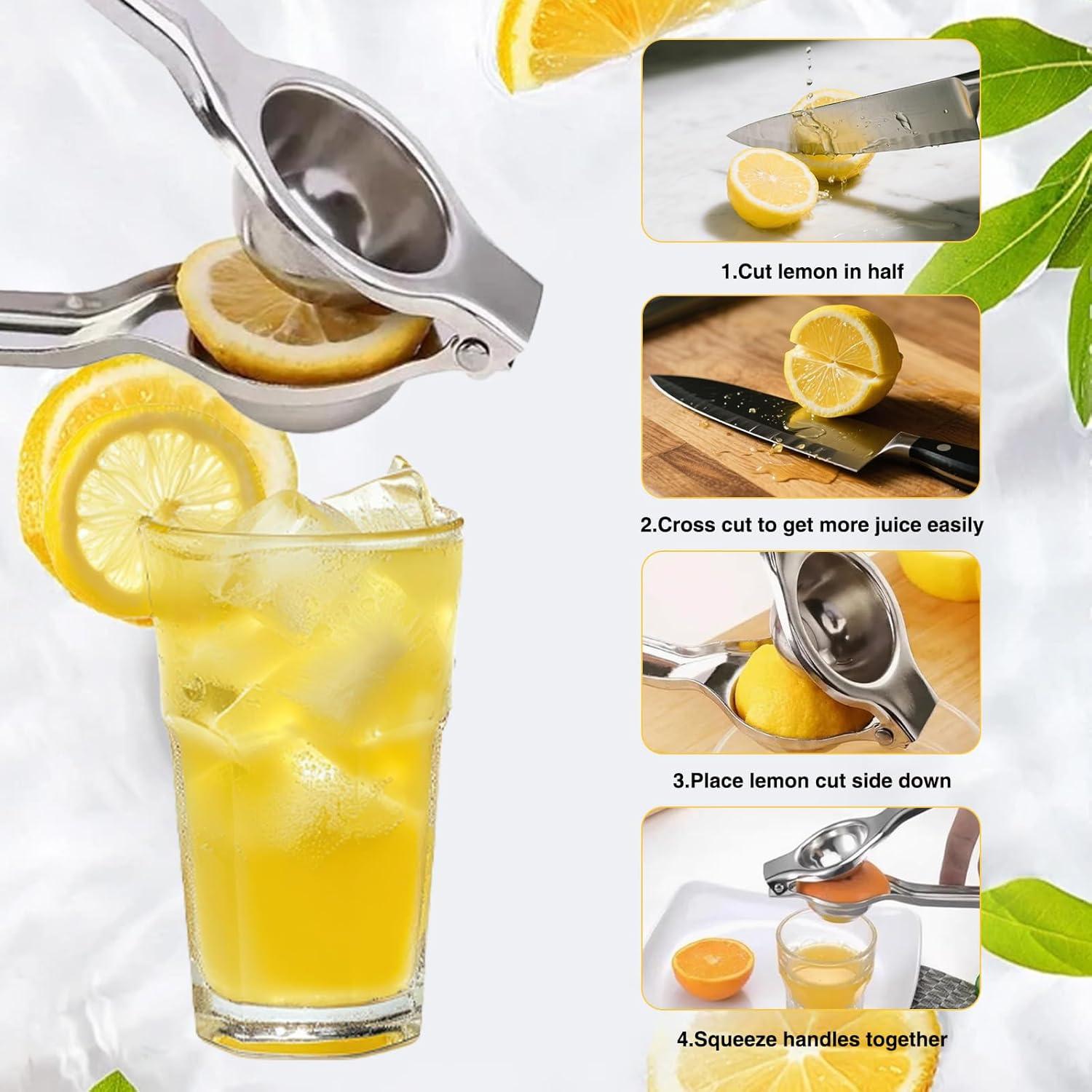 Exprimidor de Limón LOGJAM 3 Pcs Acero Inoxidable y Manual