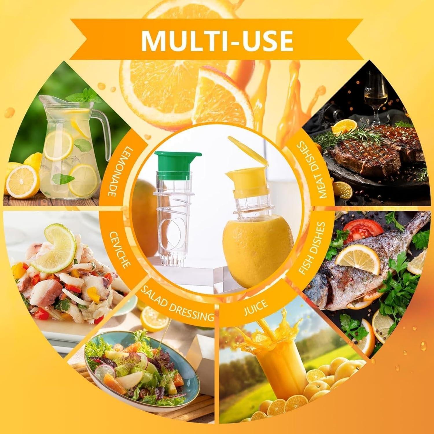 Exprimidor Manual de Limón Loghohu 2 Piezas Verde y Amarillo