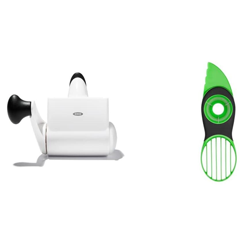 Rallador Rotativo OXO Good Grips + Cortador de Aguacate Verde