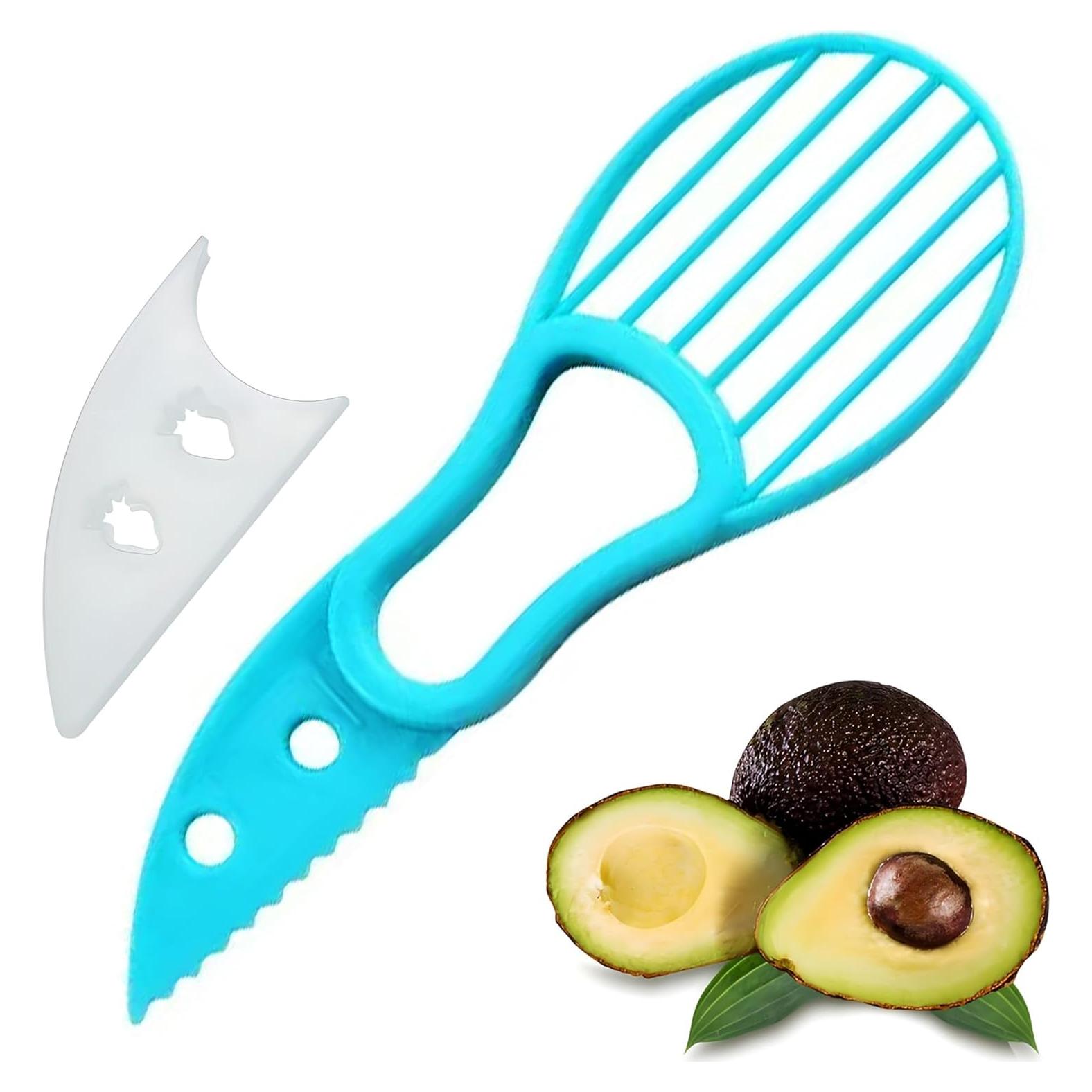 Cortador de Aguacate 3 en 1 SoKalChw - Azul Cielo, Plástico