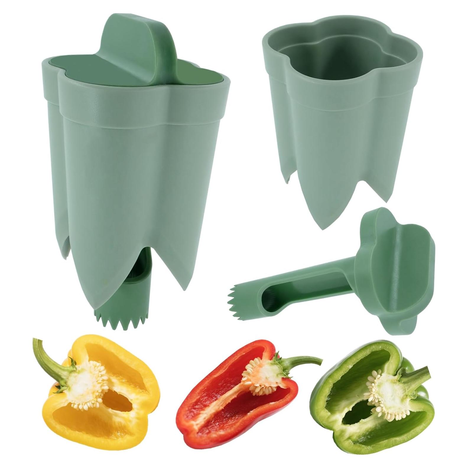 Extractor de Semillas de Pimiento FATUXZ 2 en 1 Verde 50g