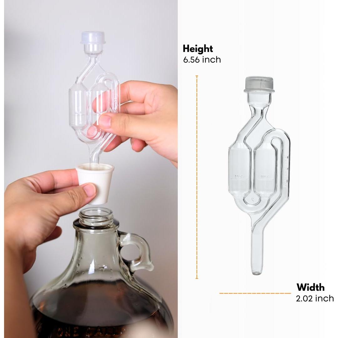 Tapones de burbuja doble y carboy Fermtech - Paquete de 2