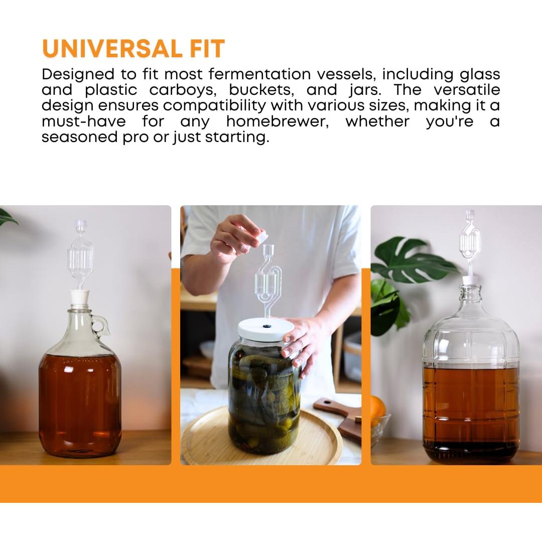 Tapones de burbuja doble y carboy Fermtech - Paquete de 2