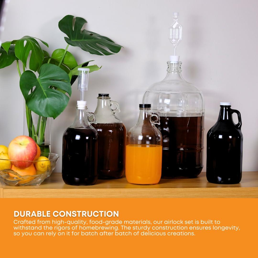 Tapones de burbuja doble y carboy Fermtech - Paquete de 2