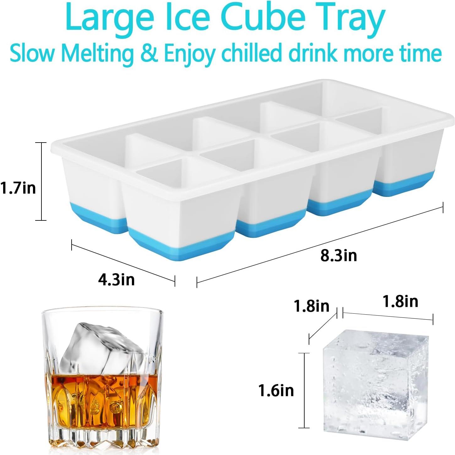 Bandejas de Hielo Grandes SVOST 2 Pack Silicona Flexibles