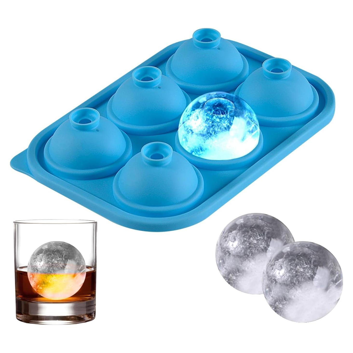 Bandeja de Hielo Redonda 6 Cavidades FunSiltasy - Silicona Azul
