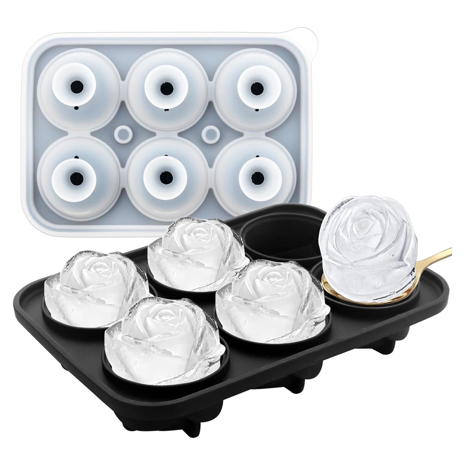 Bandeja de Hielo de Silicona Enachron Rosa 6 Moldes 42mm