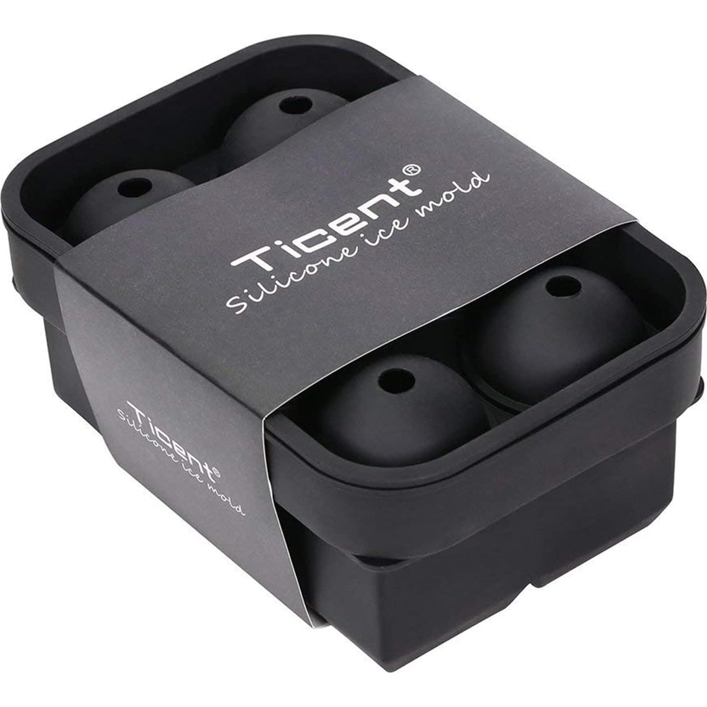 Bandejas de Hielo Ticent - Juego de 2 Silicona Antiadherente