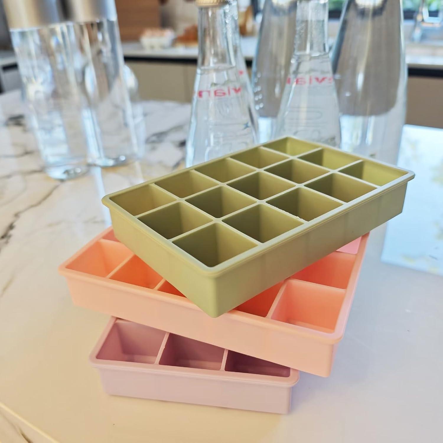 Bandejas de Hielo de Silicona UlifeBetter 3 Piezas 45 Cubos