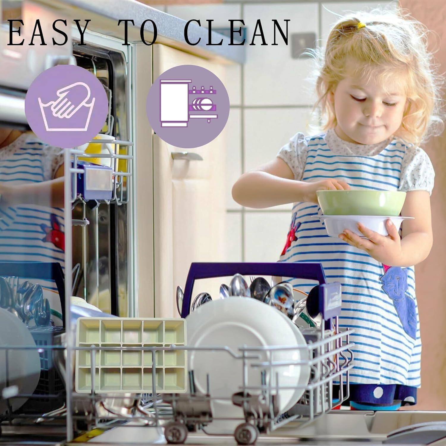 Bandejas de Hielo de Silicona UlifeBetter 3 Piezas 45 Cubos