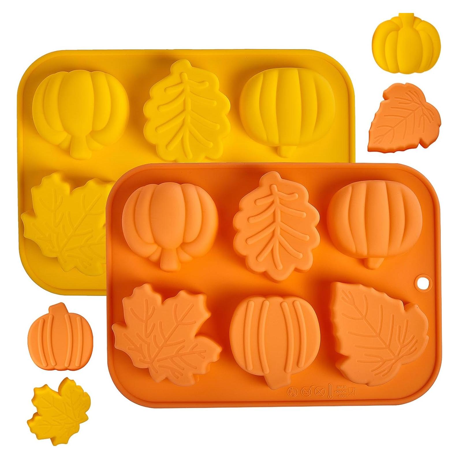Moldes de Silicona Dootafy Calabaza y Hoja de Arce 2 Pzas