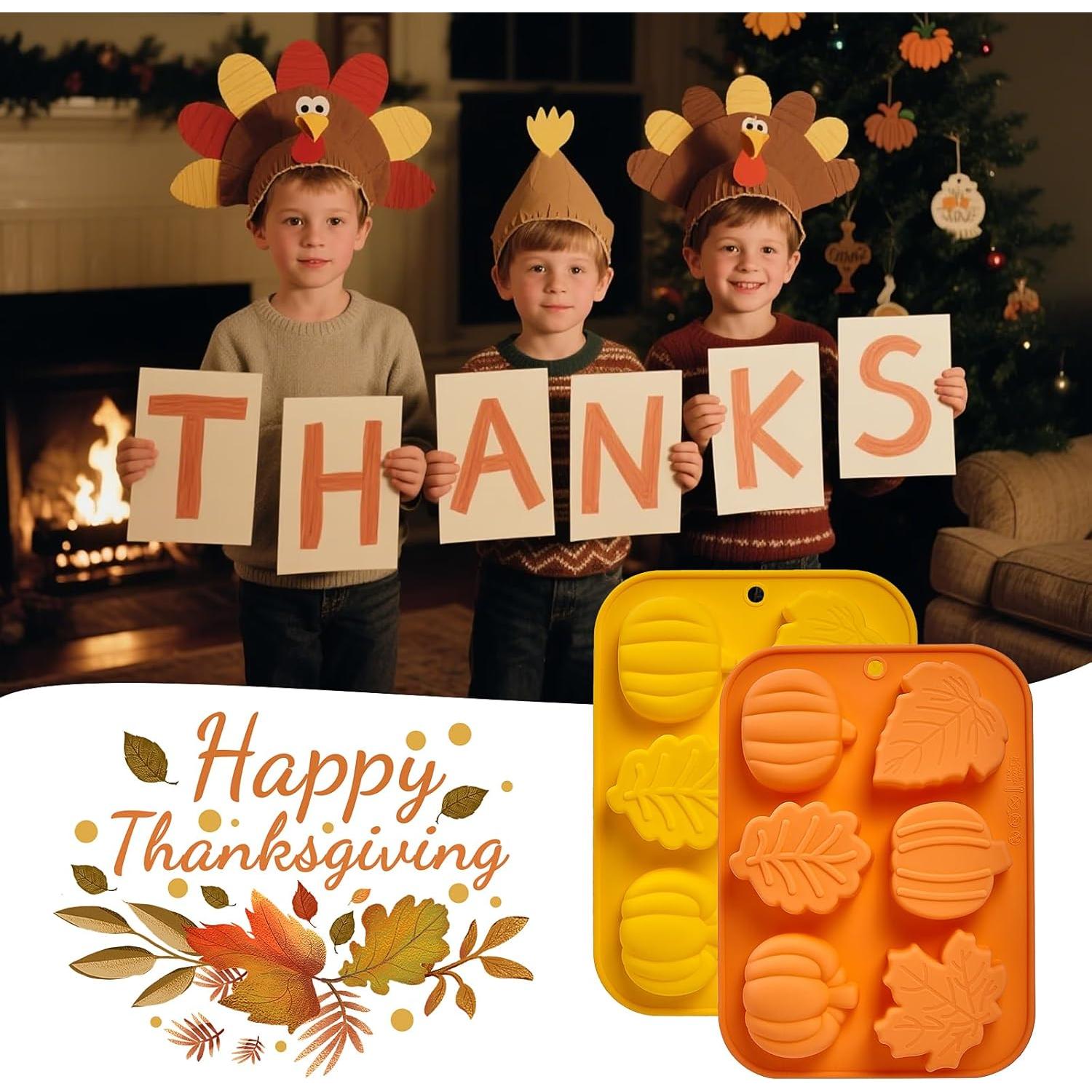 Moldes de Silicona Dootafy Calabaza y Hoja de Arce 2 Pzas