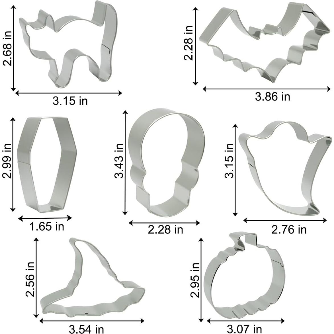 Juego de Cortadores de Galletas de Halloween VTUGP 7 Piezas