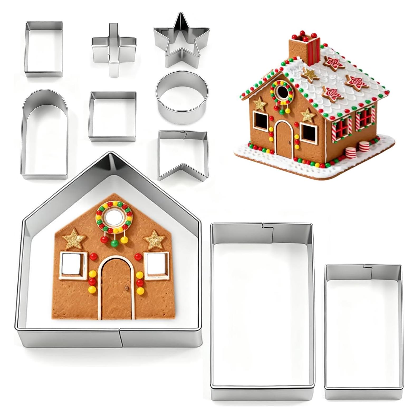 Juego de 10 Cortadores de Galletas Casa de Jengibre YomiFamily