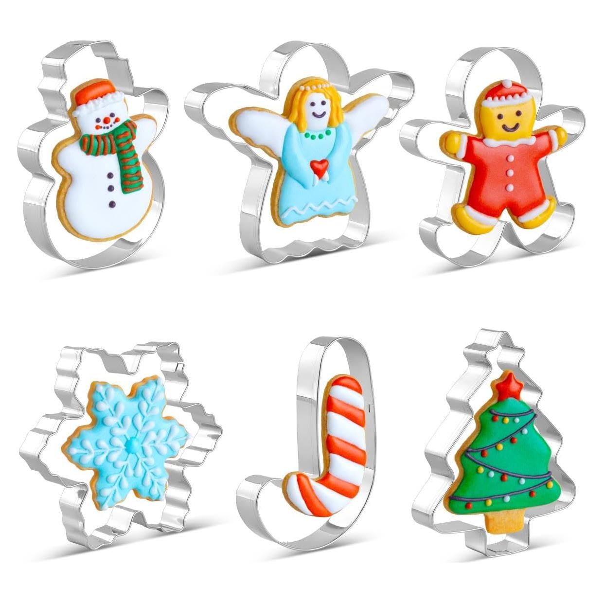 Juego de Cortadores de Galletas de Navidad KELOFKO - 6 Piezas