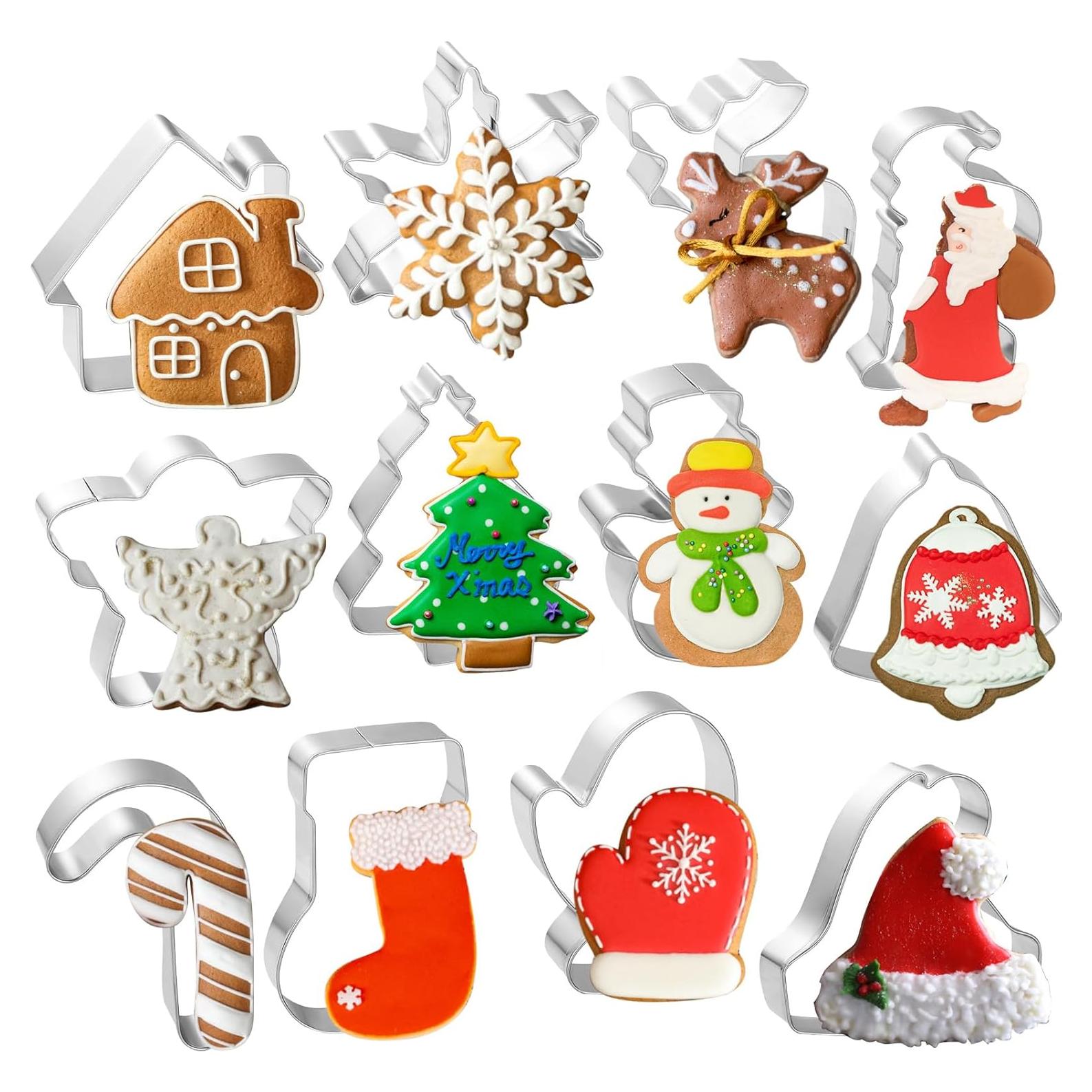 Juego de Cortadores de Galletas de Navidad LifeisLuck - 12 Piezas