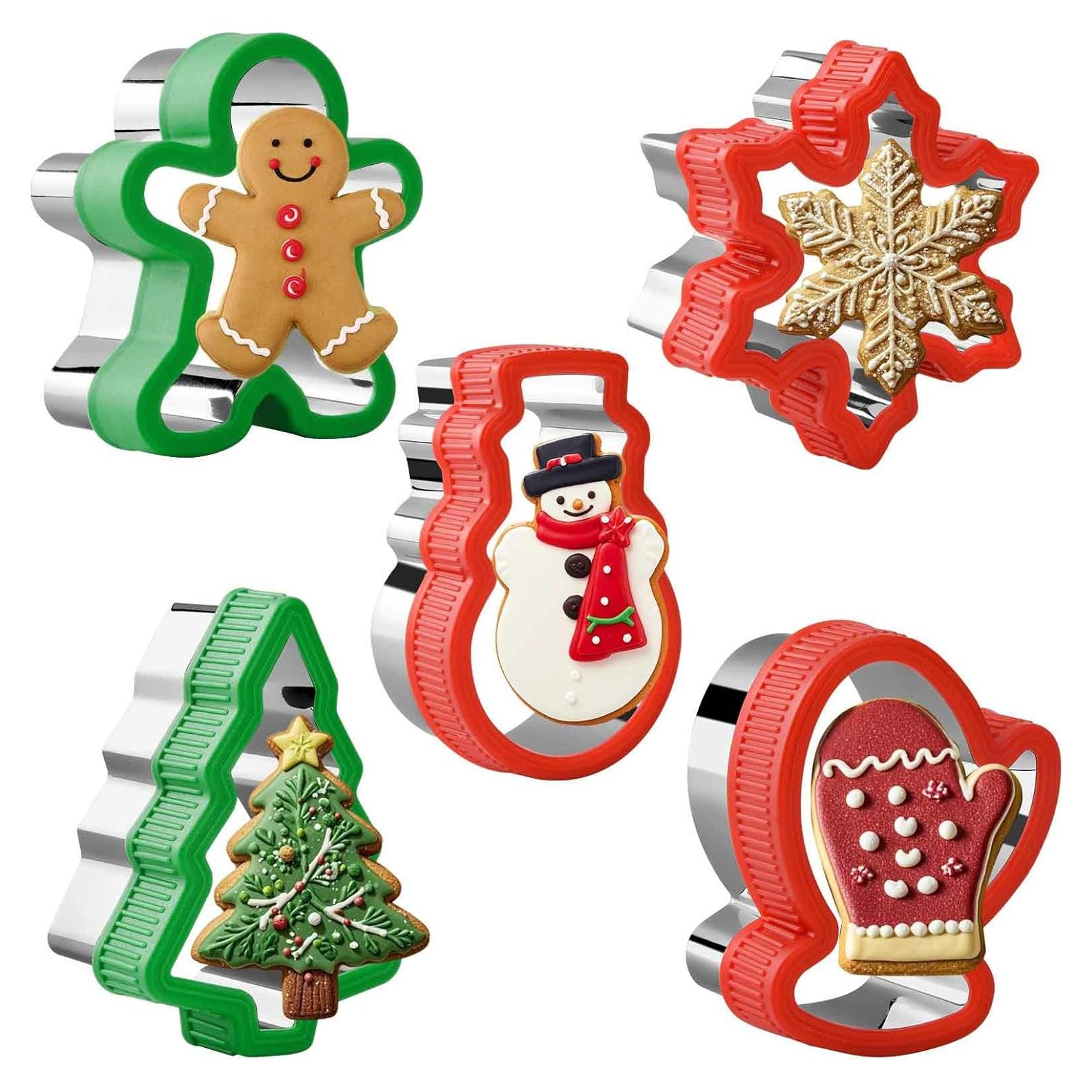 Juego de Cortadores de Galletas de Navidad Aucpod - 5 Piezas