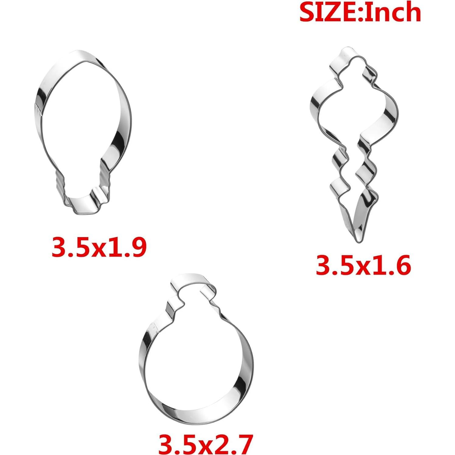 Juego de Cortadores de Galletas Navideños Maykito - 6 Piezas Acero Inoxidable