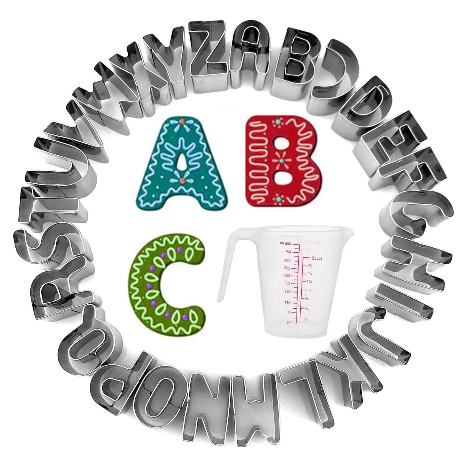 Juego de Cortadores de Galletas Alfabeto 26 Piezas RHUISHU