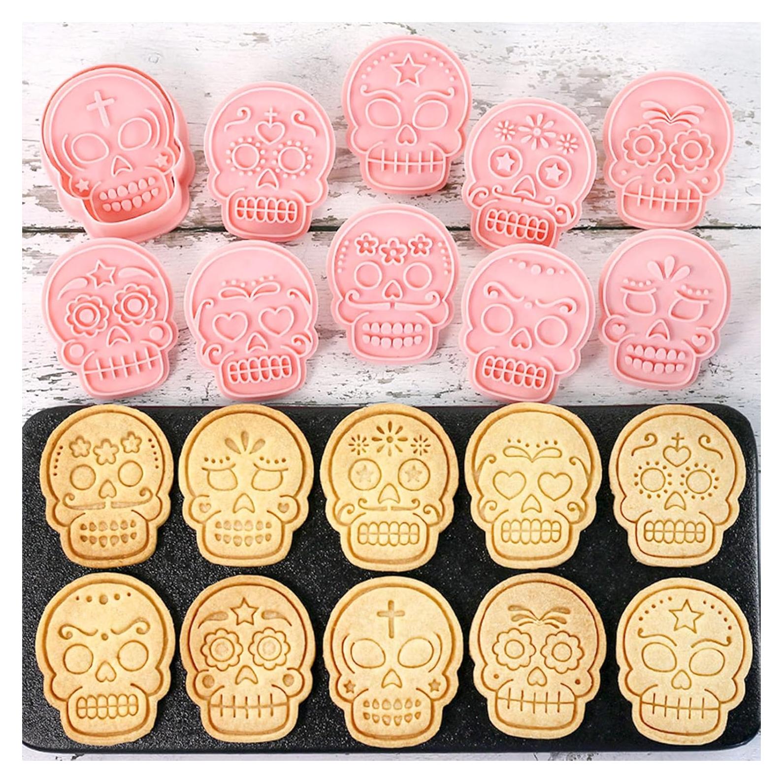 Juego de Cortadores de Galletas Calavera Lutoku 10 Piezas PP