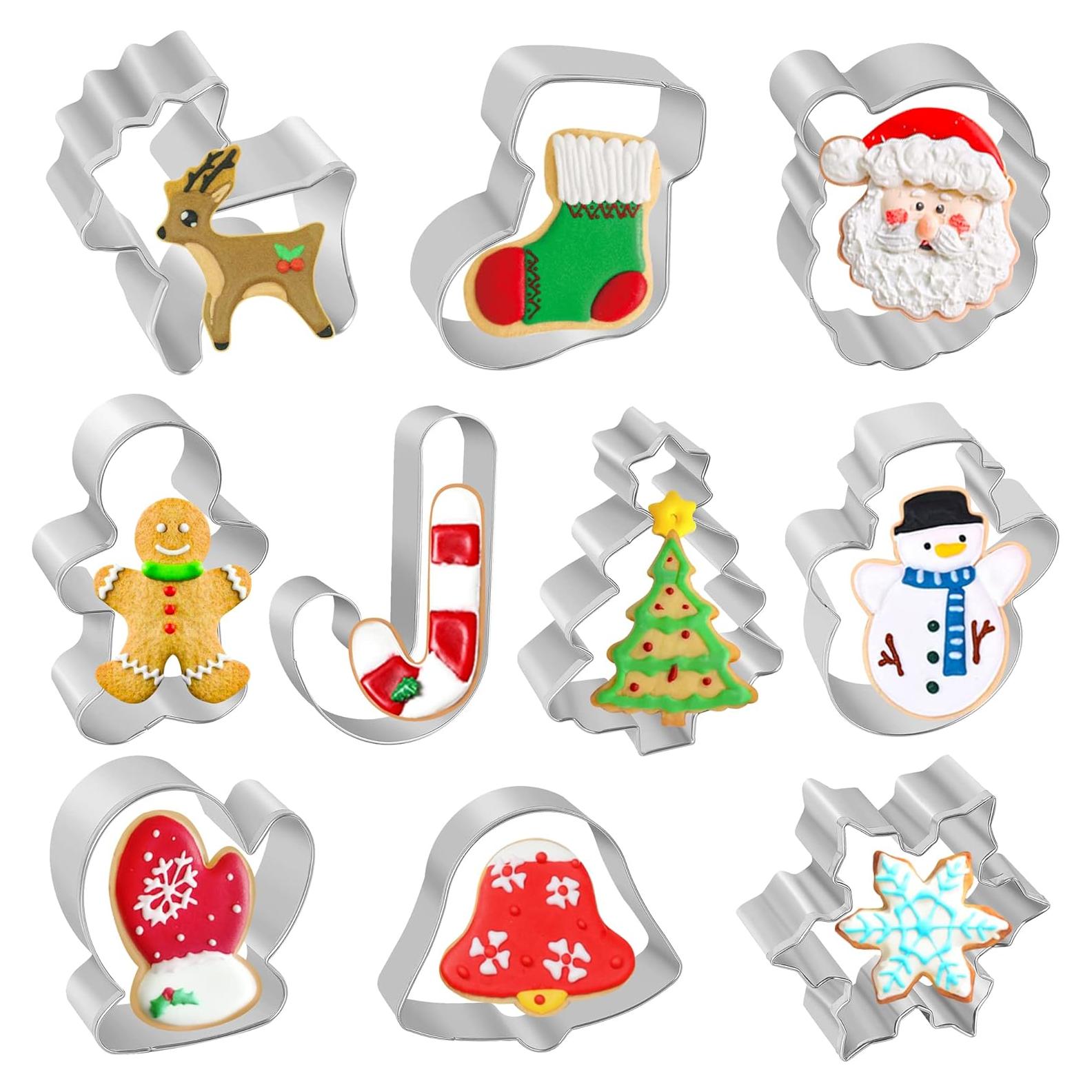 Cortadores de Galletas de Navidad TAROSE 10 Piezas Acero Inoxidable