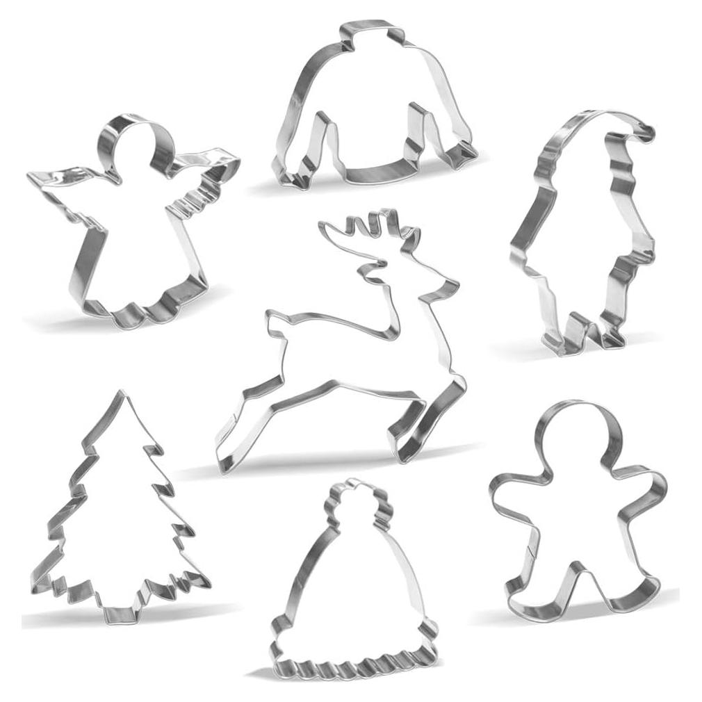 Juego de Cortadores de Galletas de Navidad Keewah - 7 Piezas