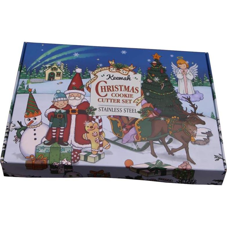 Juego de Cortadores de Galletas de Navidad Keewah - 7 Piezas