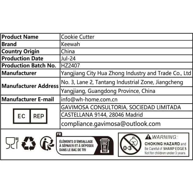 Juego de Cortadores de Galletas de Navidad Keewah - 7 Piezas