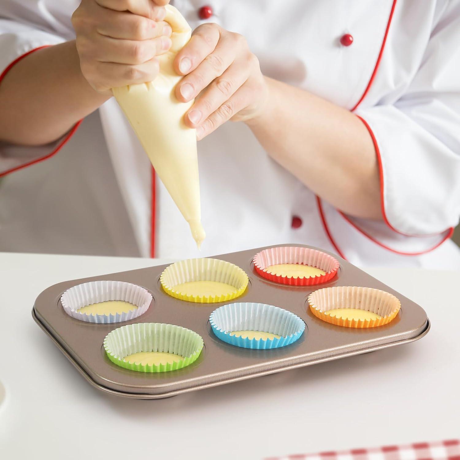 Forros para Cupcakes Estándar SKIDEC 400 Piezas Arcoíris