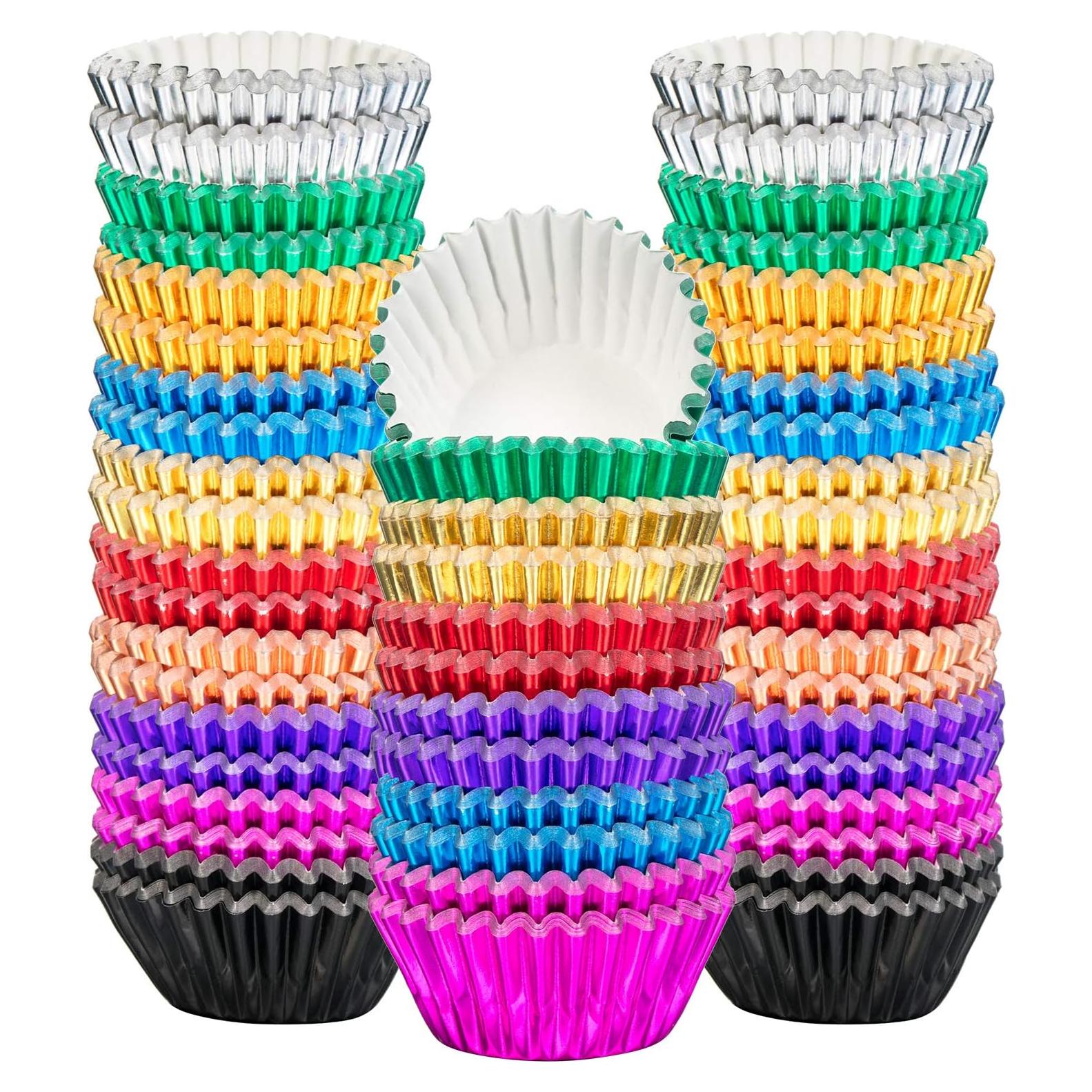 Forros de Papel para Cupcakes Sumind 400 Piezas 10 Colores