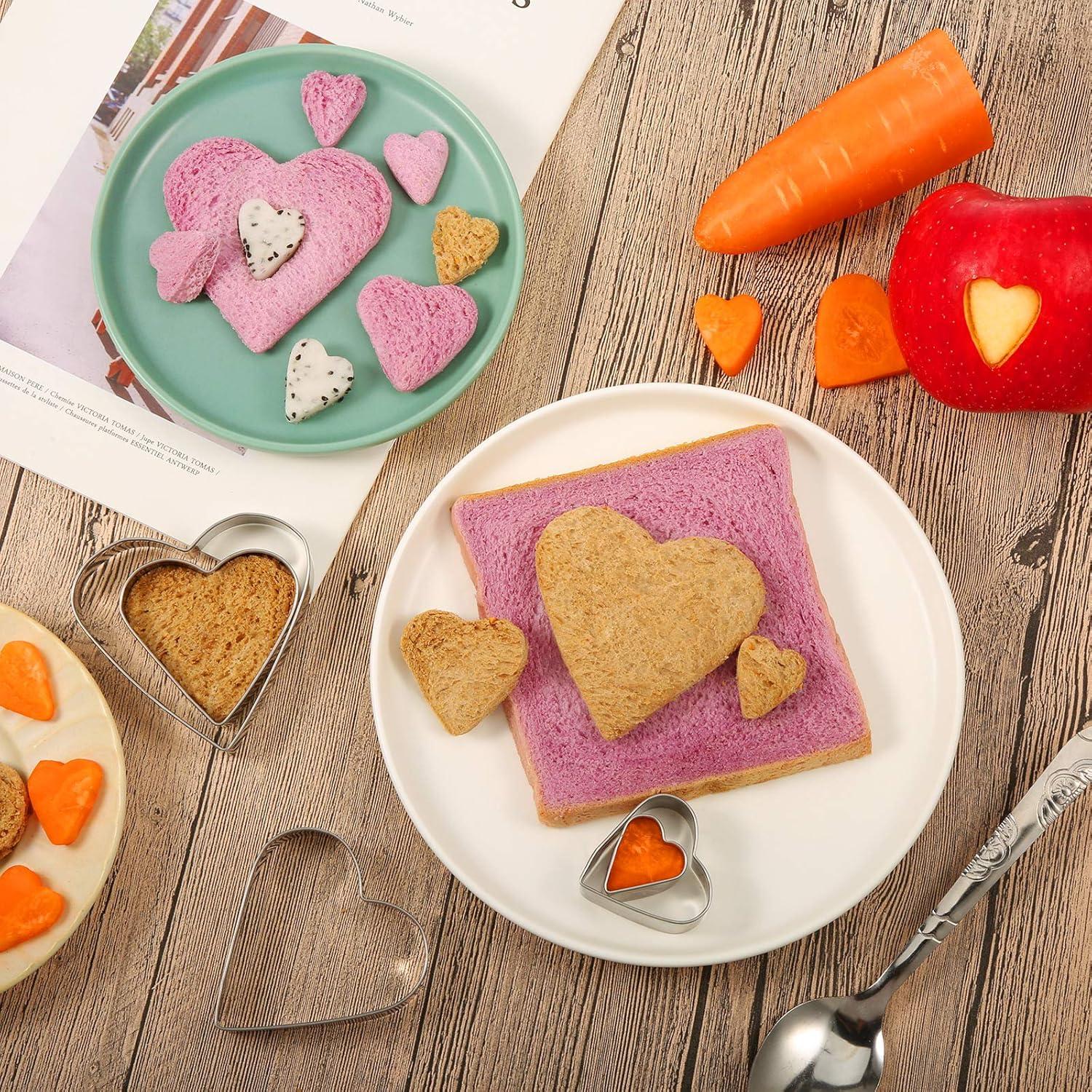 Juego de Cortadores de Galletas Corazón Patelai 5 Piezas Acero Inoxidable