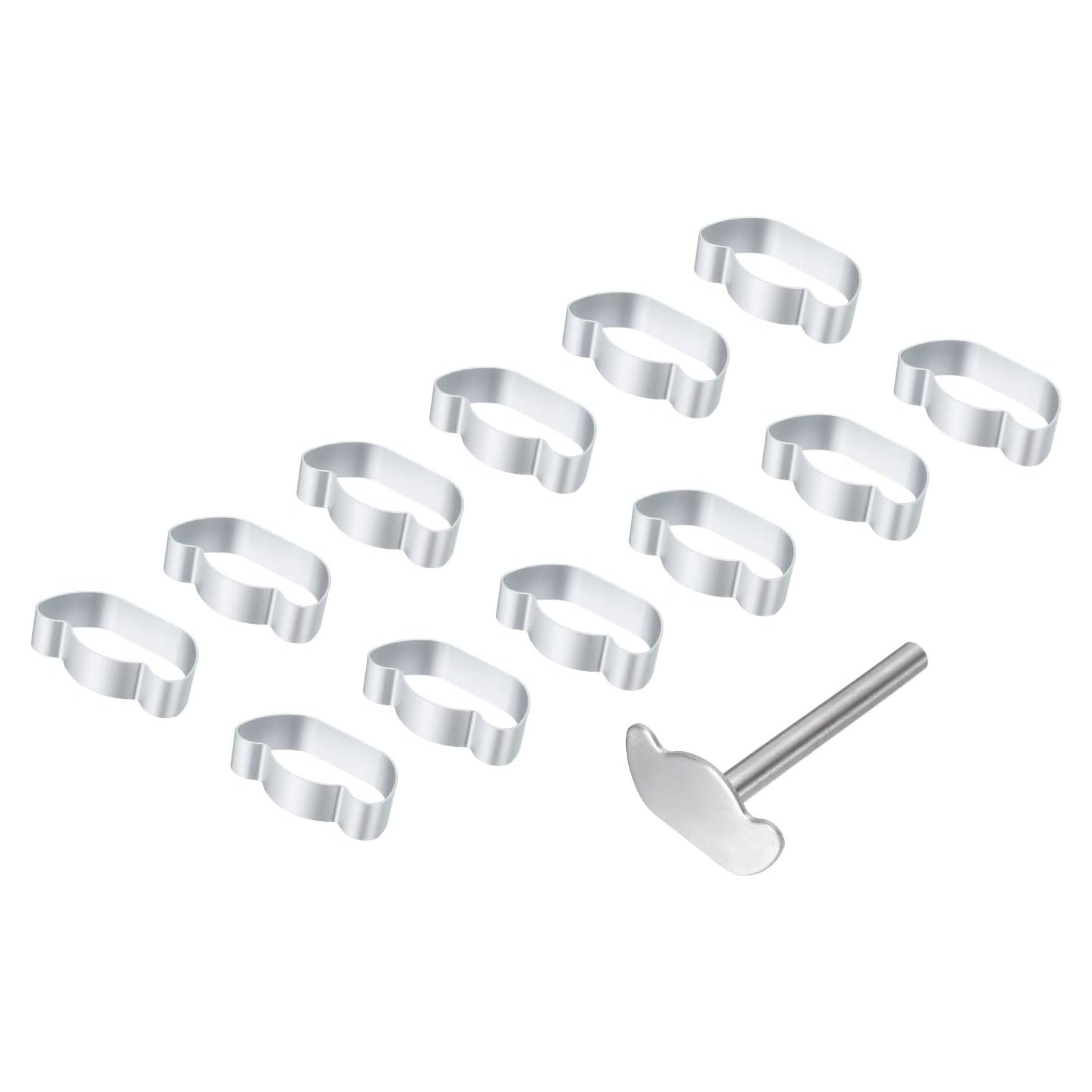 Juego de Cortadores de Galletas uxcell 13 Piezas Aluminio Anti-Adherente