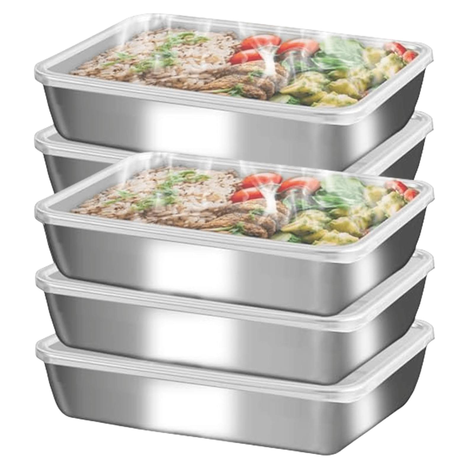 Caja de Almuerzo de Acero Inoxidable GIUOIDUO 6 Unidades 0.88L
