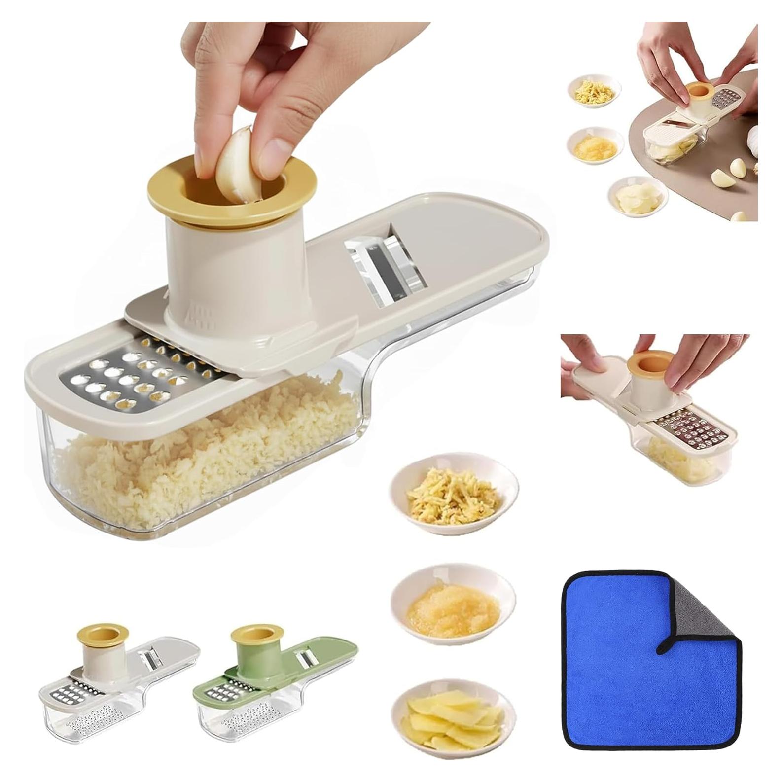 Picador de Ajo Multifuncional Genérico 3 en 1 - Cortador Mandolina