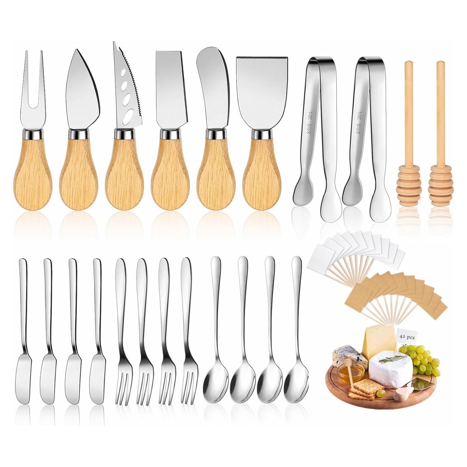 Juego de Accesorios para Charcutería Jutieuo 42 Piezas con Cuchillos