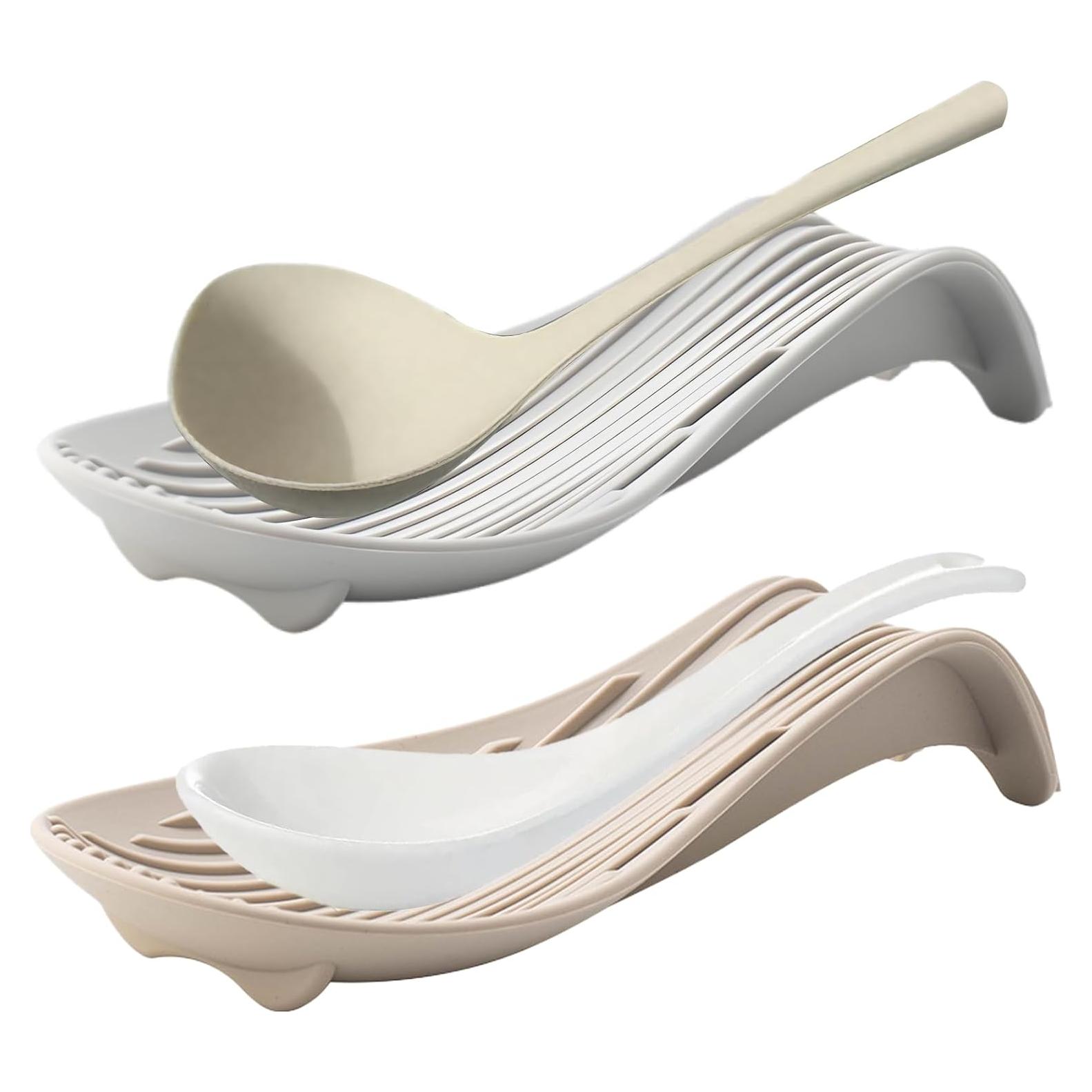 Soporte para Cucharas de Silicona LeafyLane 2PCS Resistente al Calor