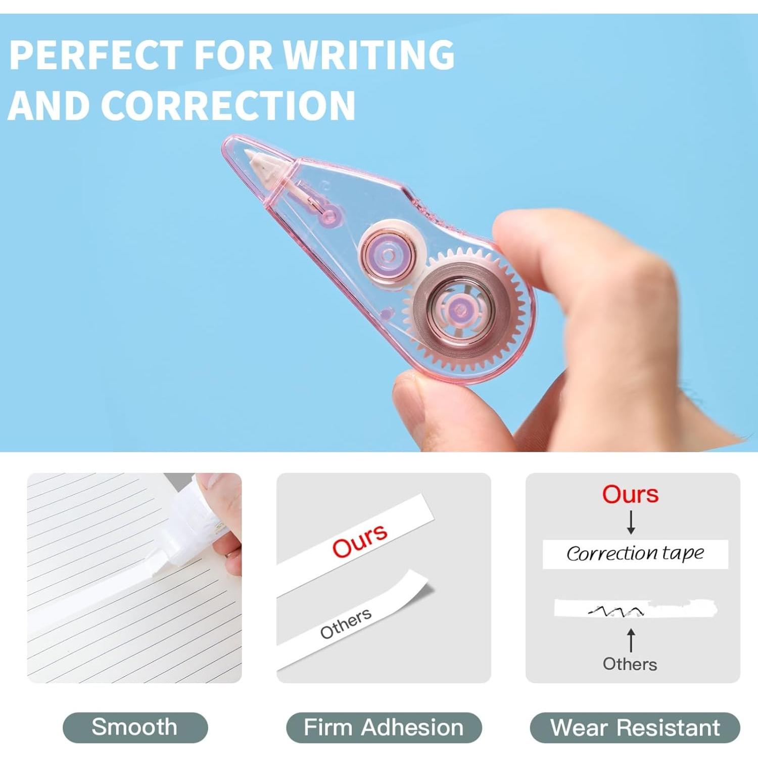 Cinta Correctora Mini WISOPTUS 16PCS 4m Blanca Seca Instantáneamente