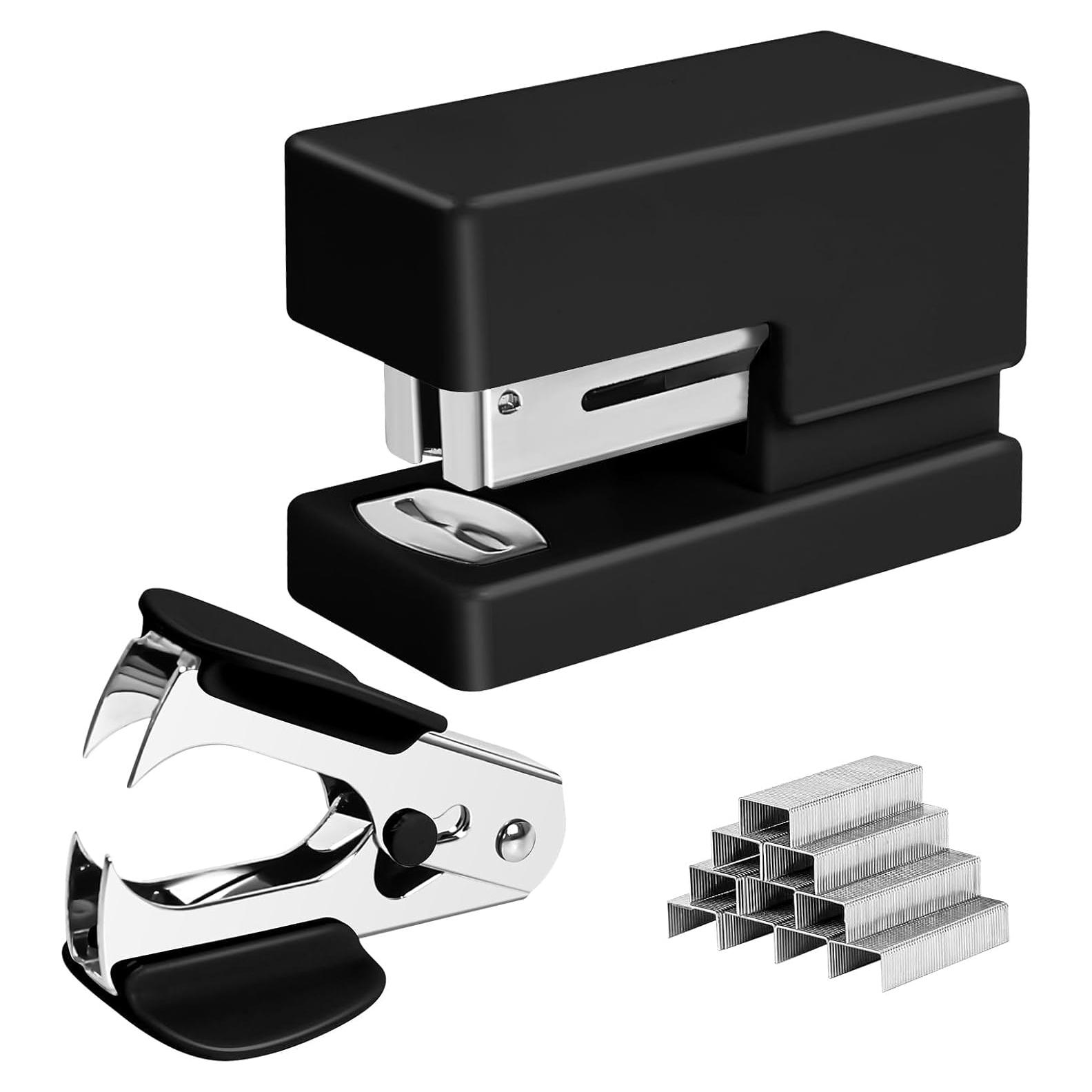 Mini Grapadora Yzkula Negra - Capacidad 25 Hojas, 830 Grapas