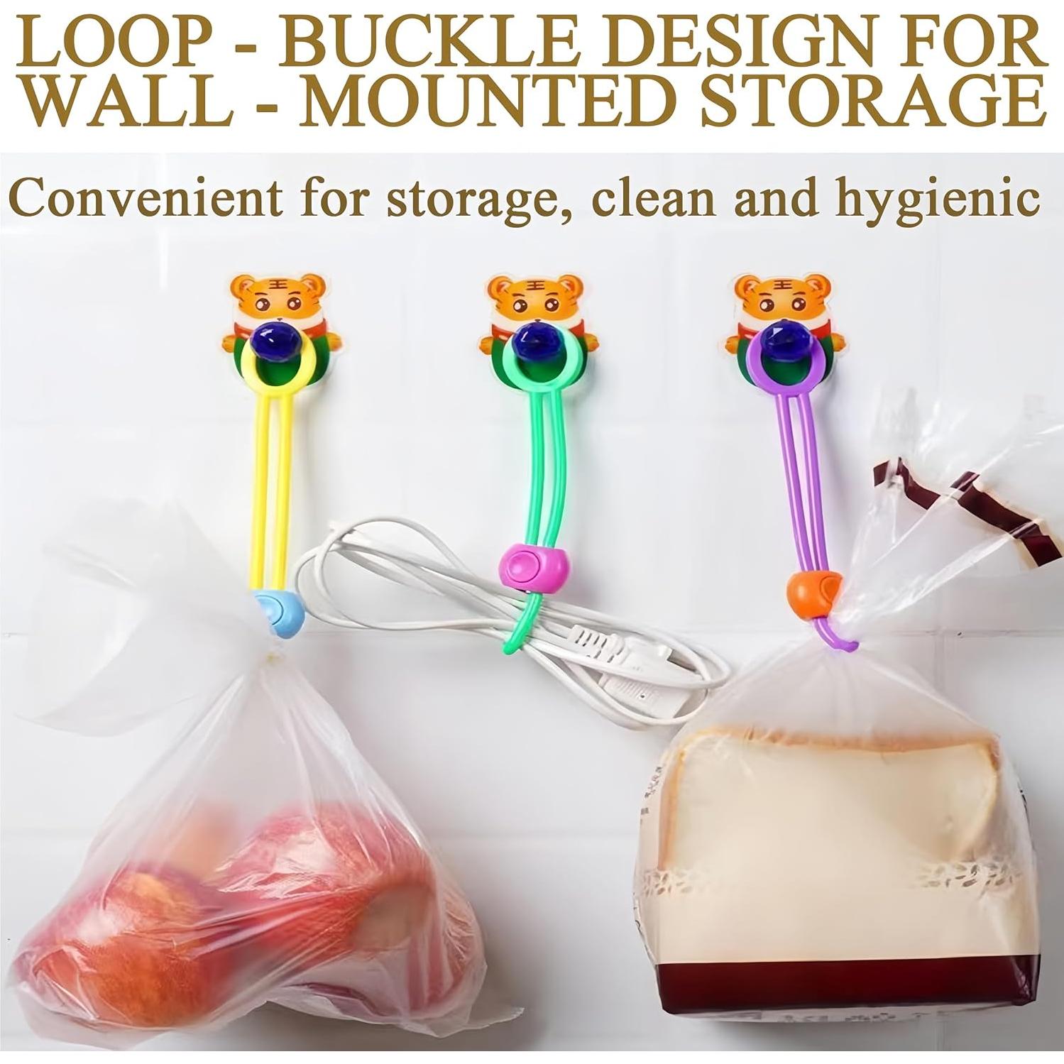 Explainout Multi-purpose Sealer, Multi Purpose Sealer Detachable MultiPurpose Sealing Ties Reusable Zip Cable Ties, High Elasticity, Elastic Cord Organizer For Sealing Food Bags (9Pcs)